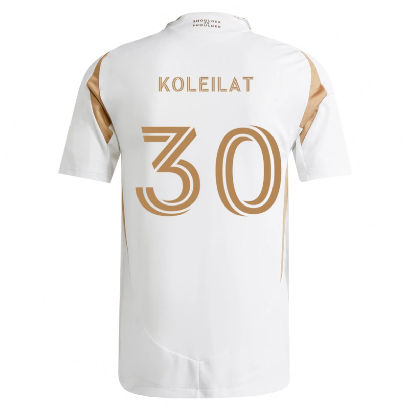 Danxen Bambino Maglia Jassem Koleilat #30 Bianco Marrone Kit Gara Away 2026/27 Maglietta