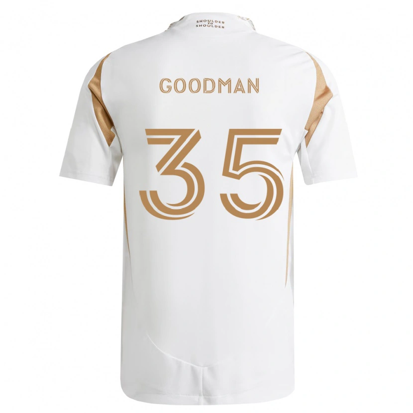 Danxen Bambino Maglia Luke Goodman #35 Bianco Marrone Kit Gara Away 2026/27 Maglietta