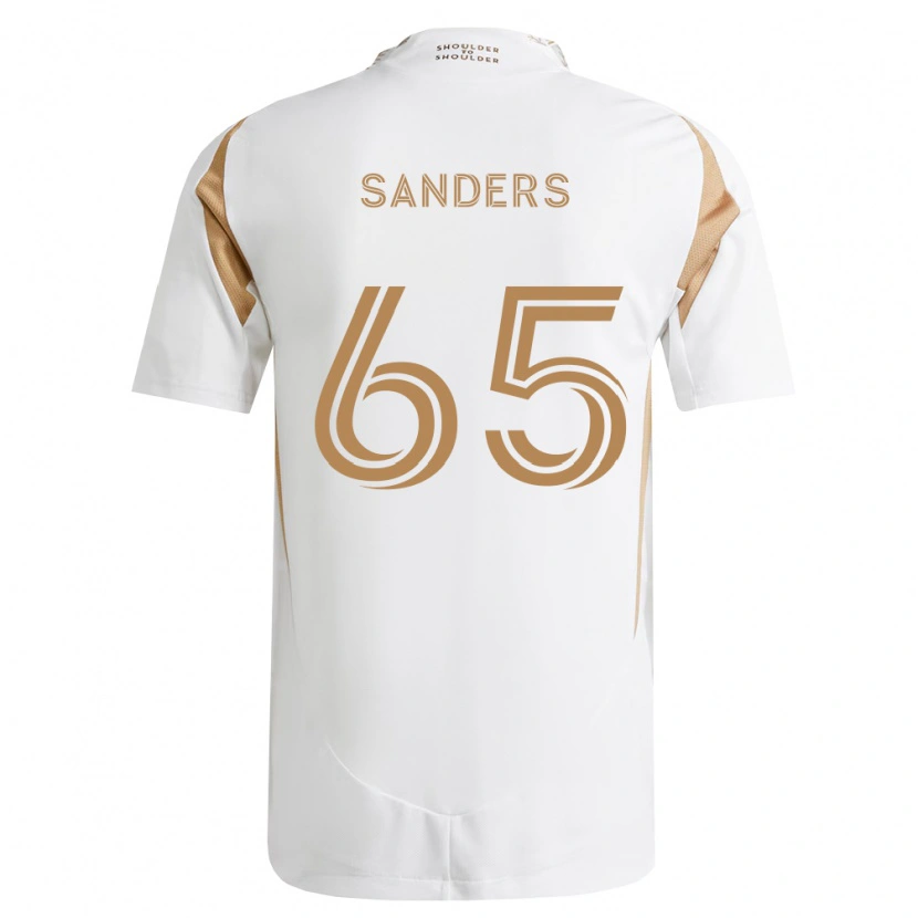 Danxen Bambino Maglia Adrian Sanders #65 Bianco Marrone Kit Gara Away 2026/27 Maglietta