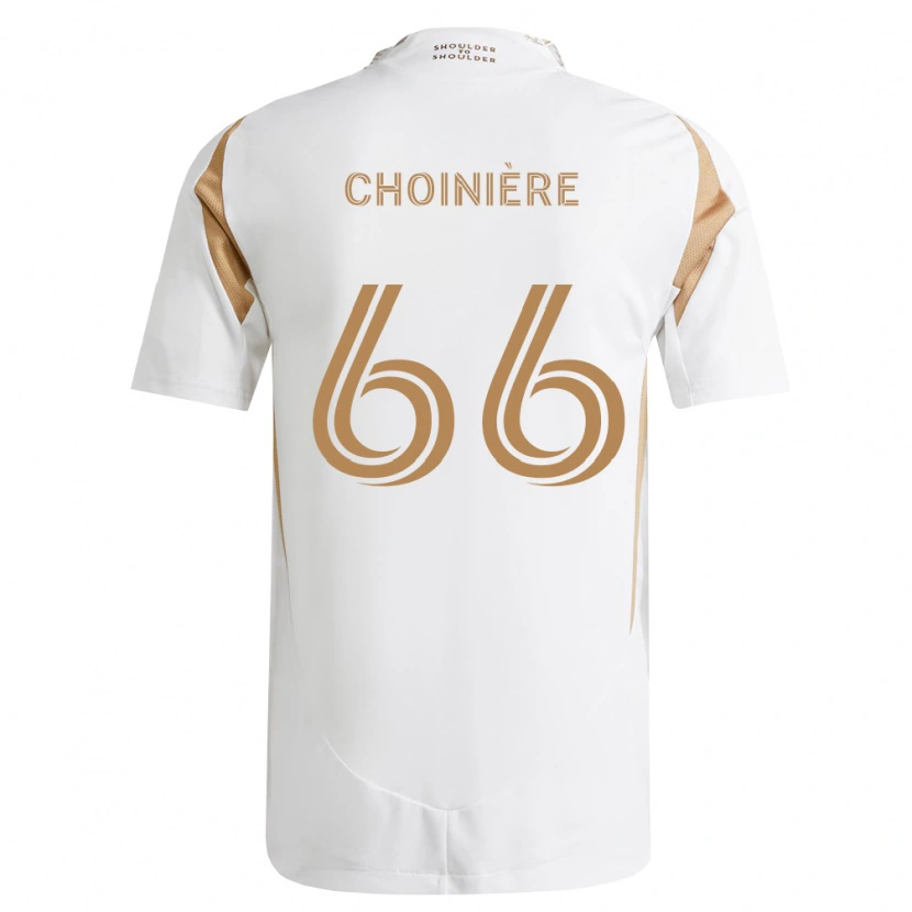 Danxen Bambino Maglia Mathieu Choinière #66 Bianco Marrone Kit Gara Away 2026/27 Maglietta