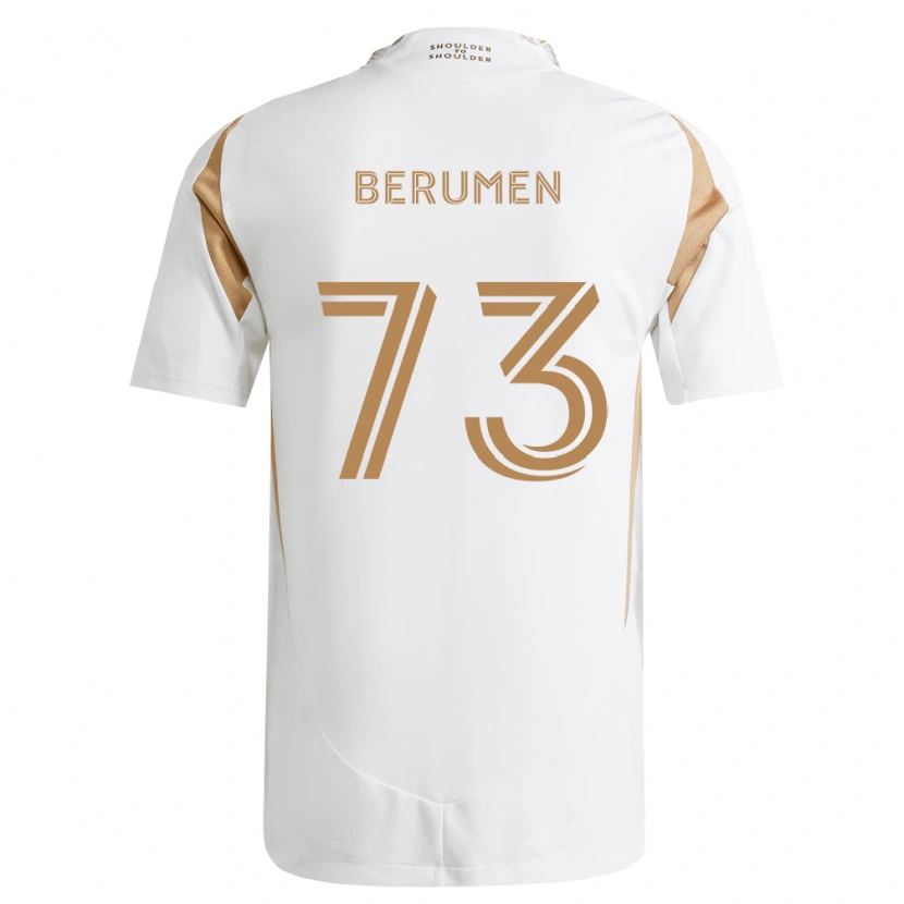Danxen Bambino Maglia Eddy Berumen #73 Bianco Marrone Kit Gara Away 2026/27 Maglietta