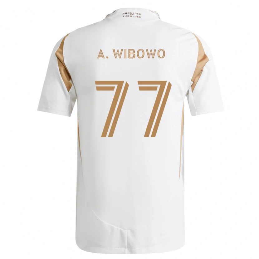 Danxen Bambino Maglia Adrian Wibowo #77 Bianco Marrone Kit Gara Away 2026/27 Maglietta