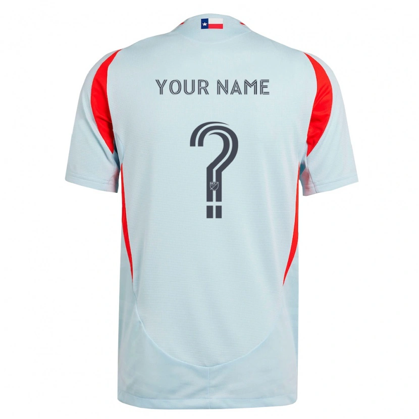 Danxen Bambino Maglia Il Tuo Nome #0 Grigio Scuro Bianco Rosso Kit Gara Away 2026/27 Maglietta