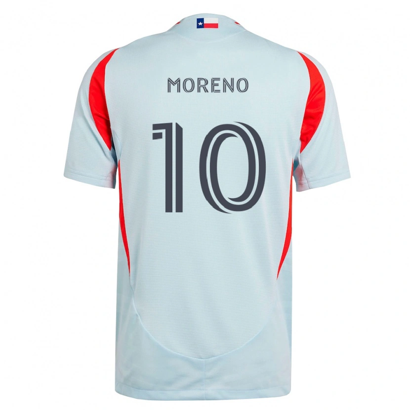 Danxen Bambino Maglia Santiago Moreno #10 Grigio Scuro Bianco Rosso Kit Gara Away 2026/27 Maglietta