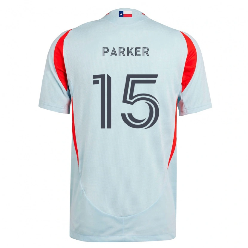 Danxen Bambino Maglia Isaiah Parker #15 Grigio Scuro Bianco Rosso Kit Gara Away 2026/27 Maglietta