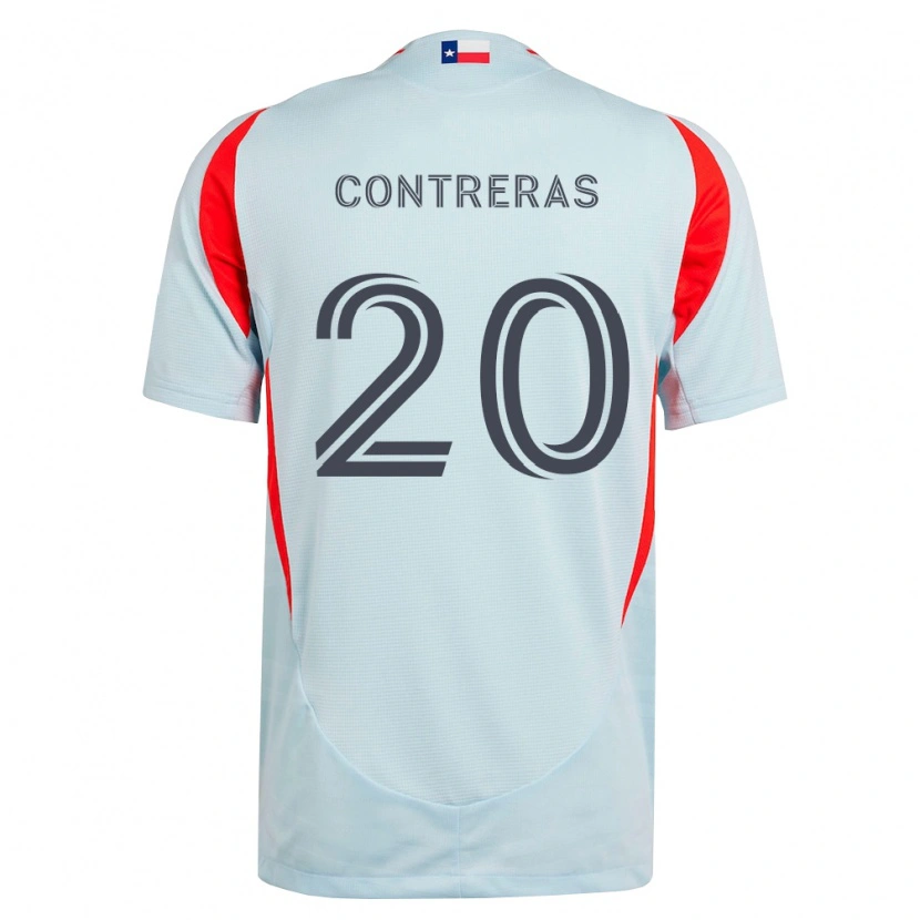 Danxen Bambino Maglia Jaidyn Contreras #20 Grigio Scuro Bianco Rosso Kit Gara Away 2026/27 Maglietta