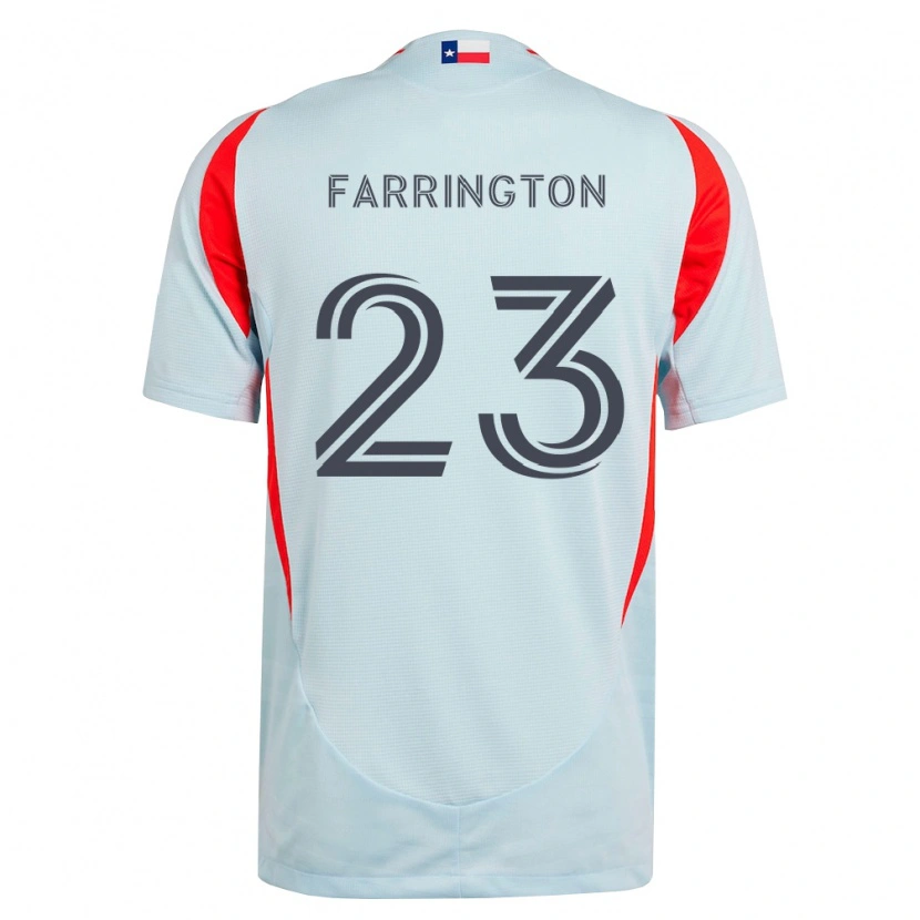 Danxen Bambino Maglia Logan Farrington #23 Grigio Scuro Bianco Rosso Kit Gara Away 2026/27 Maglietta