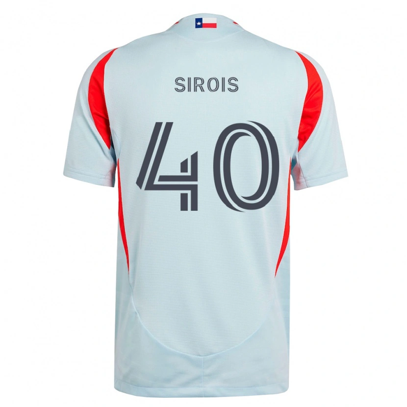Danxen Bambino Maglia Jonathan Sirois #40 Grigio Scuro Bianco Rosso Kit Gara Away 2026/27 Maglietta