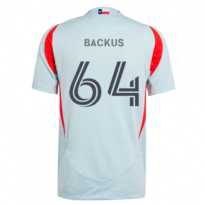 Danxen Bambino Maglia Braeden Backus #64 Grigio Scuro Bianco Rosso Kit Gara Away 2026/27 Maglietta