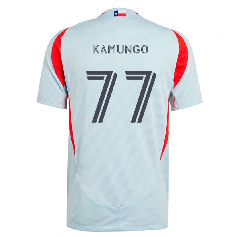Danxen Bambino Maglia Bernard Kamungo #77 Grigio Scuro Bianco Rosso Kit Gara Away 2026/27 Maglietta