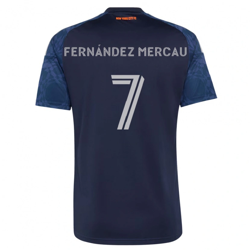 Danxen Bambino Maglia Nicolás Fernández Mercau #7 Blu Scuro Bianco Kit Gara Away 2026/27 Maglietta