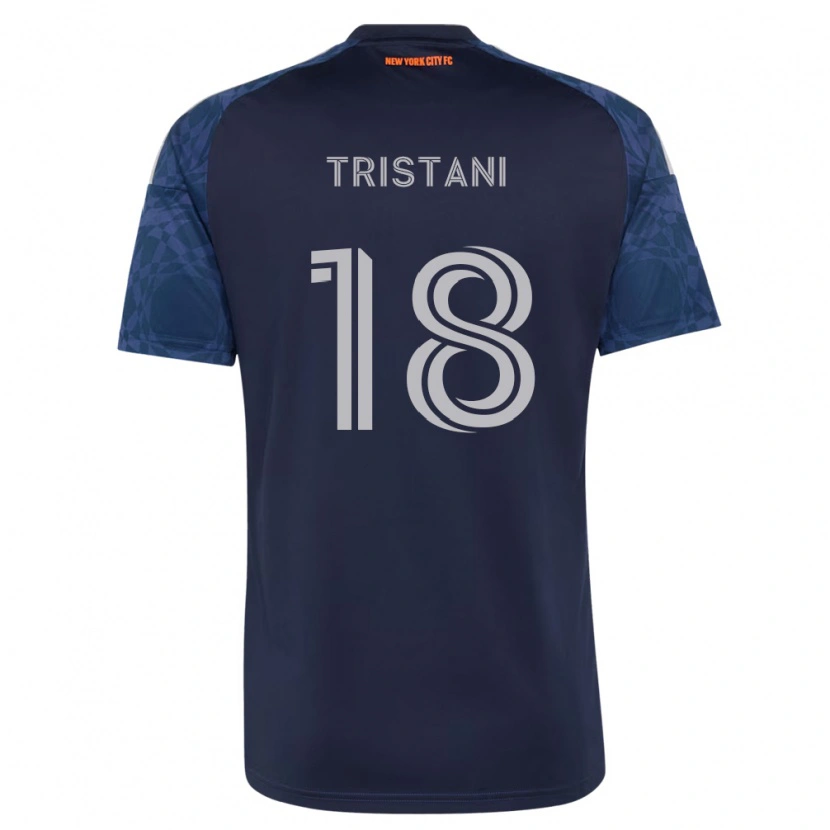 Danxen Bambino Maglia Cosimo Tristani #18 Blu Scuro Bianco Kit Gara Away 2026/27 Maglietta