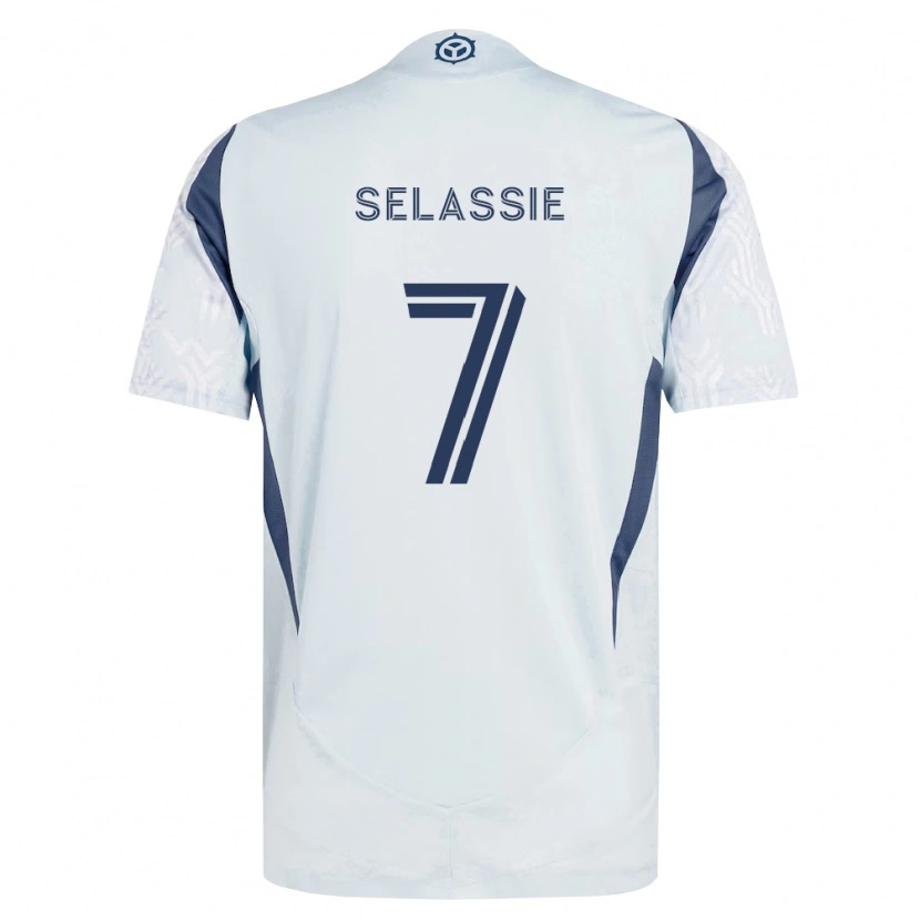 Danxen Bambino Maglia Maren Haile-Selassie #7 Grigio Bianco Kit Gara Away 2026/27 Maglietta