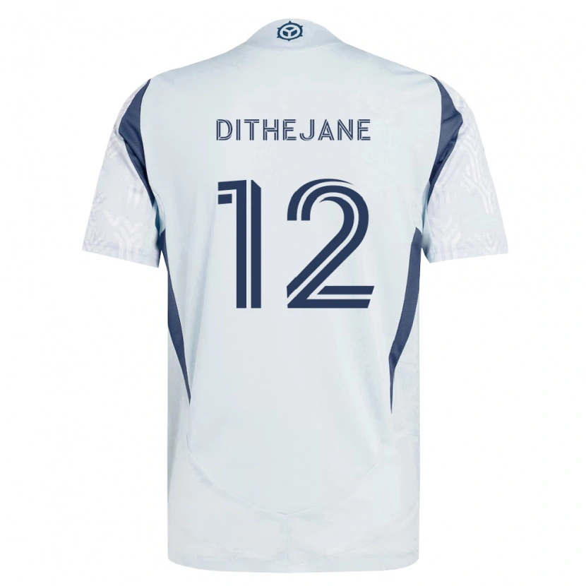 Danxen Bambino Maglia Puso Dithejane #12 Grigio Bianco Kit Gara Away 2026/27 Maglietta