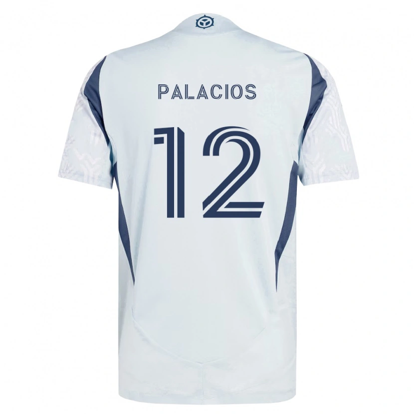 Danxen Bambino Maglia Denzel Palacios #12 Grigio Bianco Kit Gara Away 2026/27 Maglietta