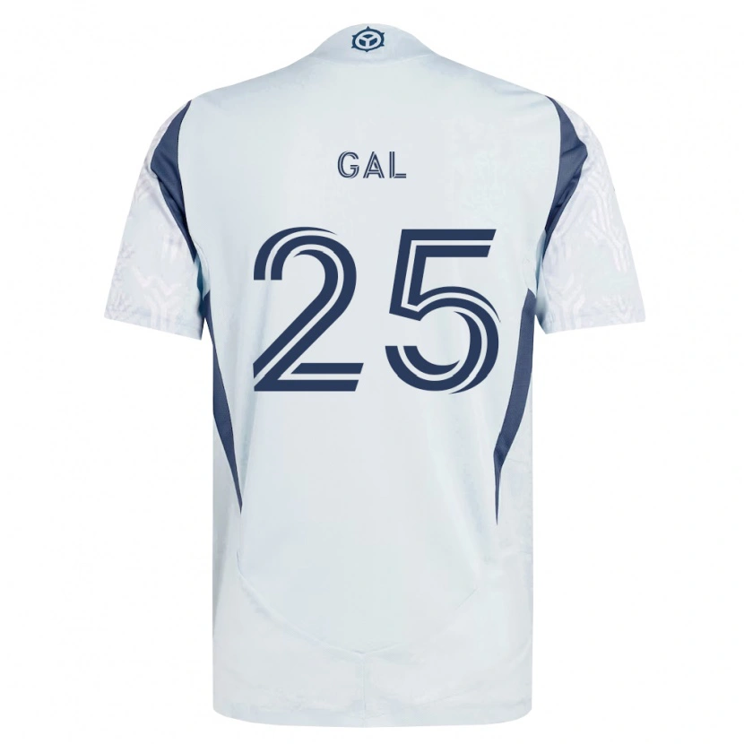 Danxen Bambino Maglia Jeff Gal #25 Grigio Bianco Kit Gara Away 2026/27 Maglietta