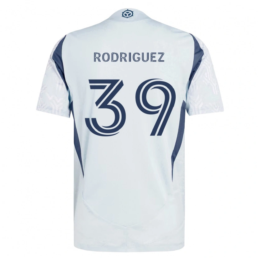 Danxen Bambino Maglia Allan Rodriguez #39 Grigio Bianco Kit Gara Away 2026/27 Maglietta
