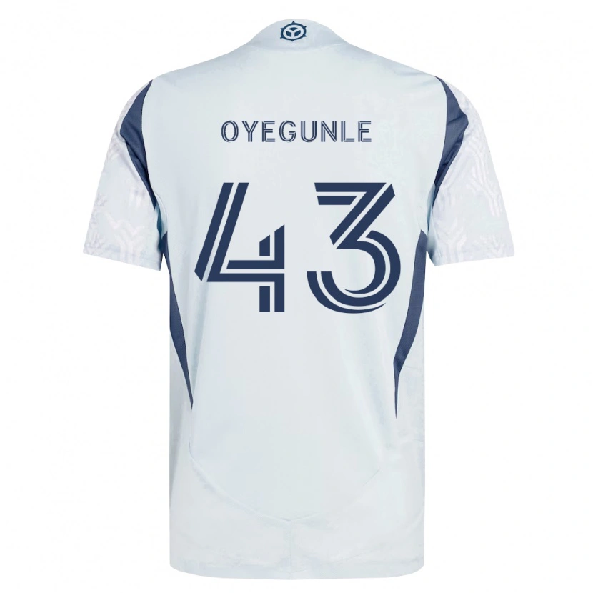 Danxen Bambino Maglia Olu Oyegunle #43 Grigio Bianco Kit Gara Away 2026/27 Maglietta