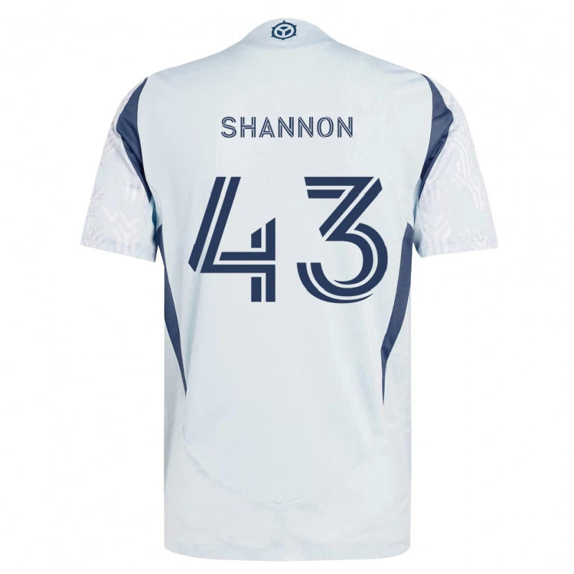 Danxen Bambino Maglia Jaylen Shannon #43 Grigio Bianco Kit Gara Away 2026/27 Maglietta