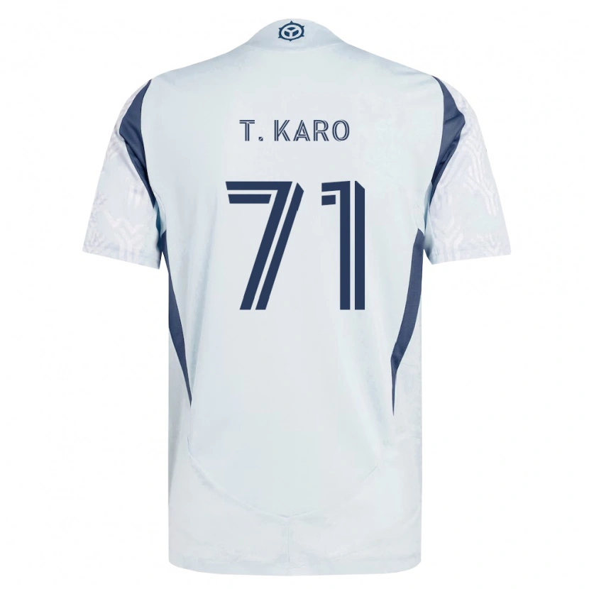 Danxen Bambino Maglia David Tchétchao Karo #71 Grigio Bianco Kit Gara Away 2026/27 Maglietta