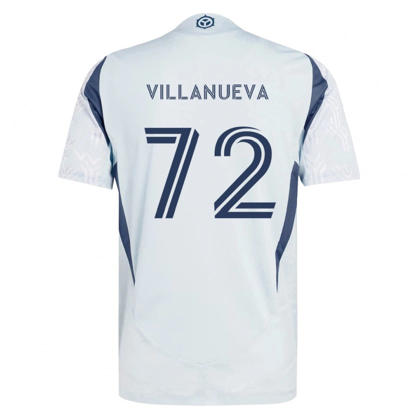 Danxen Bambino Maglia Damyan Villanueva #72 Grigio Bianco Kit Gara Away 2026/27 Maglietta