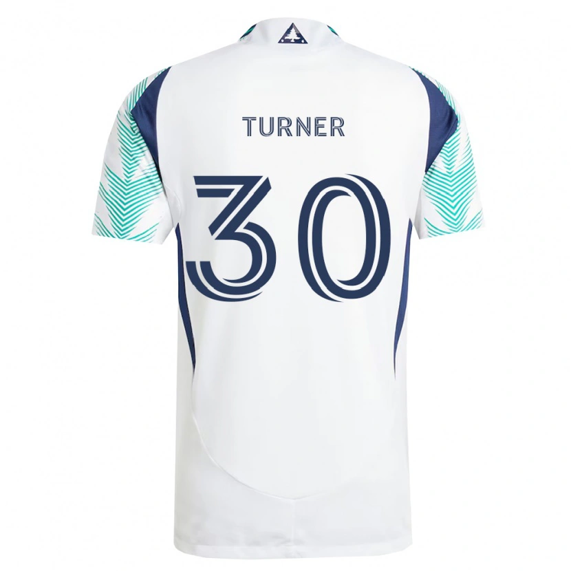 Danxen Bambino Maglia Matt Turner #30 Bianco Blu Navy Verde Chiaro Kit Gara Away 2026/27 Maglietta