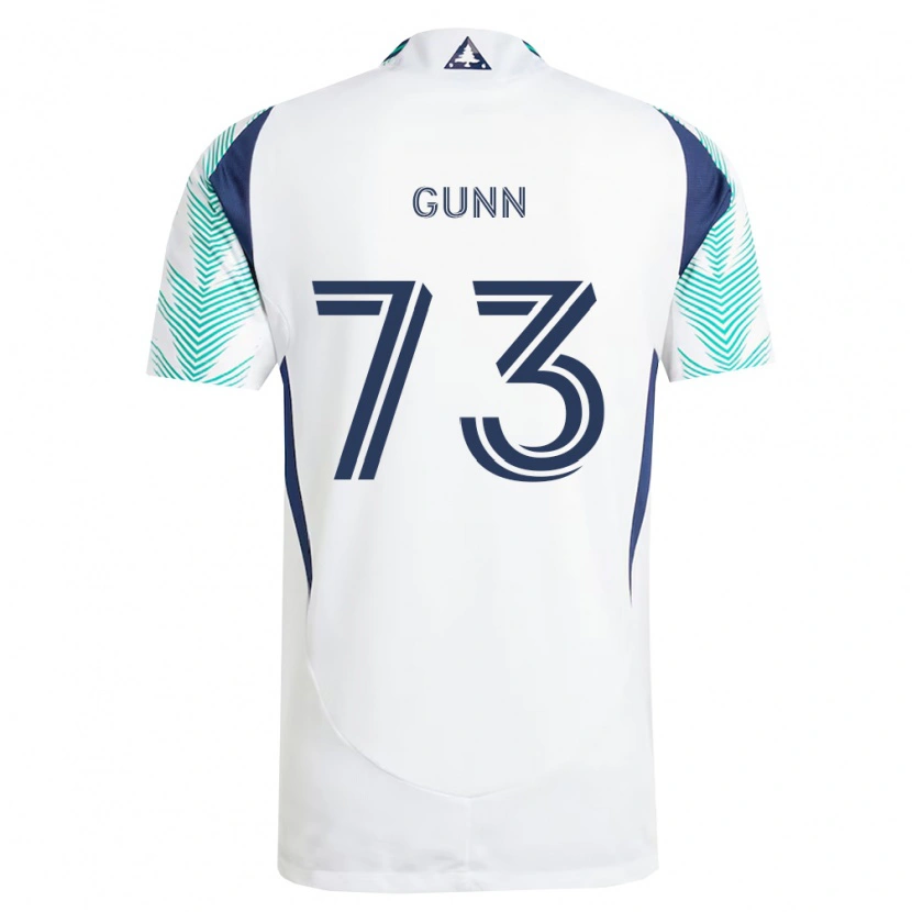 Danxen Bambino Maglia Jd Gunn #73 Bianco Blu Navy Verde Chiaro Kit Gara Away 2026/27 Maglietta