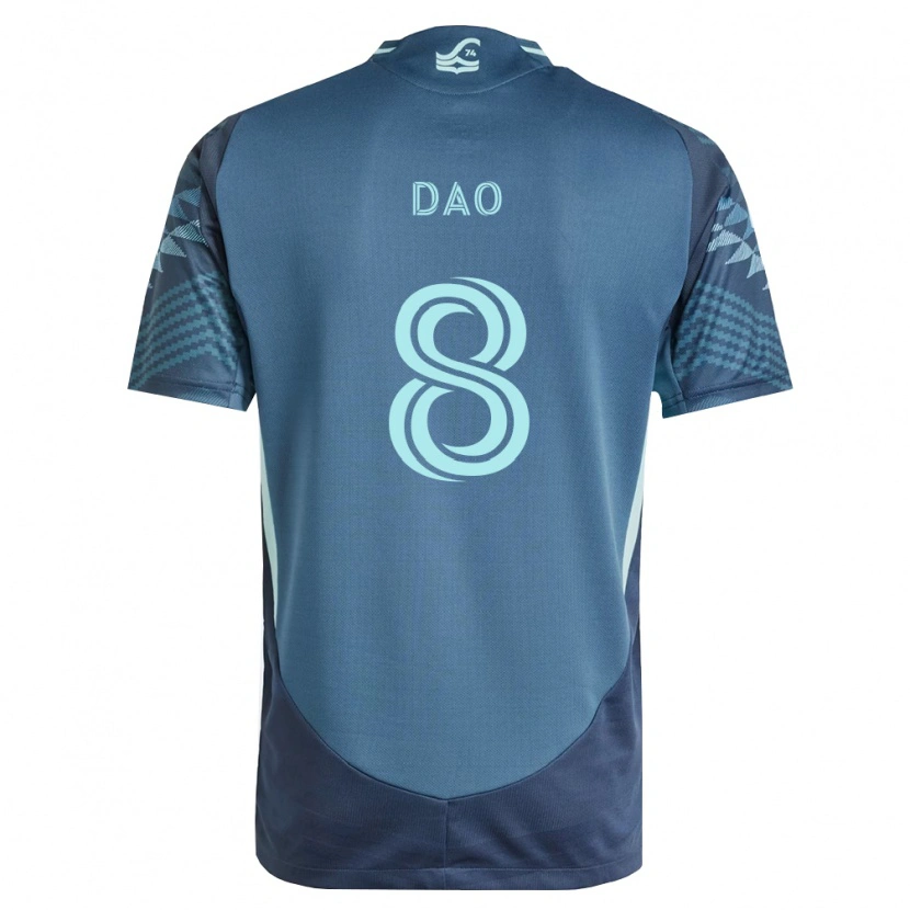 Danxen Bambino Maglia Kaylee Dao #8 Blu Navy Verde Kit Gara Away 2026/27 Maglietta