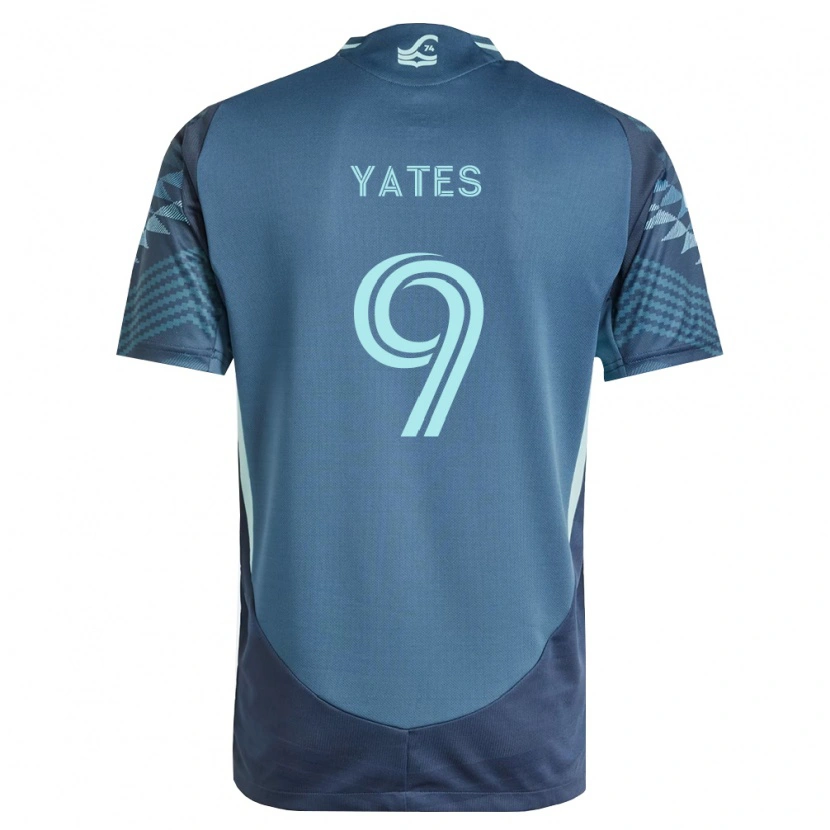 Danxen Bambino Maglia Summer Yates #9 Blu Navy Verde Kit Gara Away 2026/27 Maglietta
