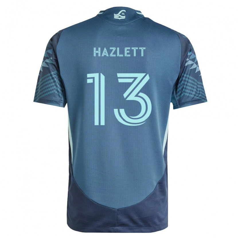 Danxen Bambino Maglia Kimberly Hazlett #13 Blu Navy Verde Kit Gara Away 2026/27 Maglietta