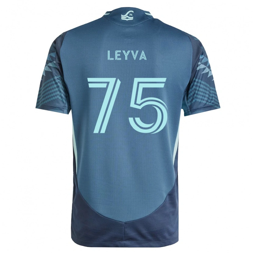 Danxen Bambino Maglia Danny Leyva #75 Blu Navy Verde Kit Gara Away 2026/27 Maglietta