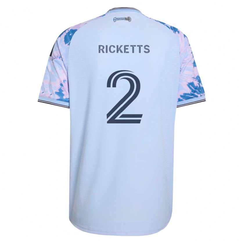 Danxen Bambino Maglia Jamar Ricketts #2 Blu Reale Bianco Nero Kit Gara Away 2026/27 Maglietta