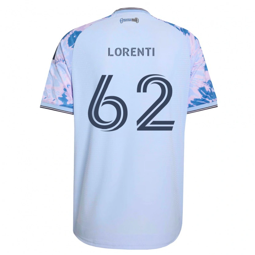 Danxen Bambino Maglia Dominic Lorenti #62 Blu Reale Bianco Nero Kit Gara Away 2026/27 Maglietta