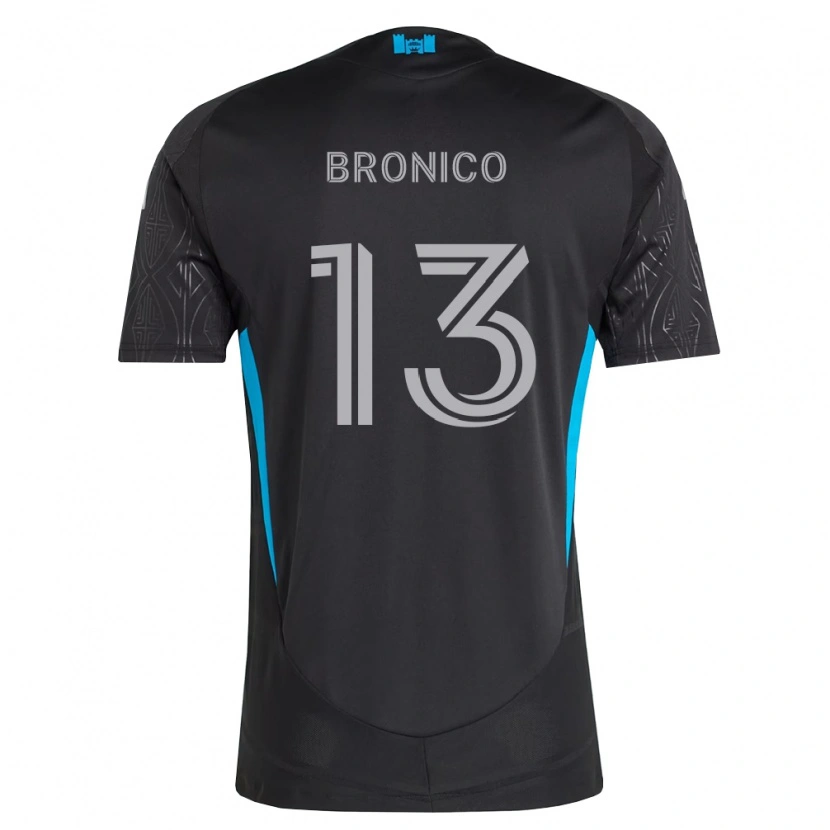 Danxen Bambino Maglia Brandt Bronico #13 Nero Bianco Azzurro Kit Gara Away 2026/27 Maglietta