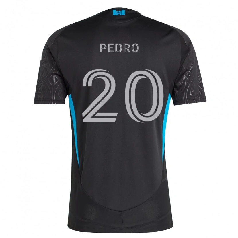 Danxen Bambino Maglia João Pedro #20 Nero Bianco Azzurro Kit Gara Away 2026/27 Maglietta