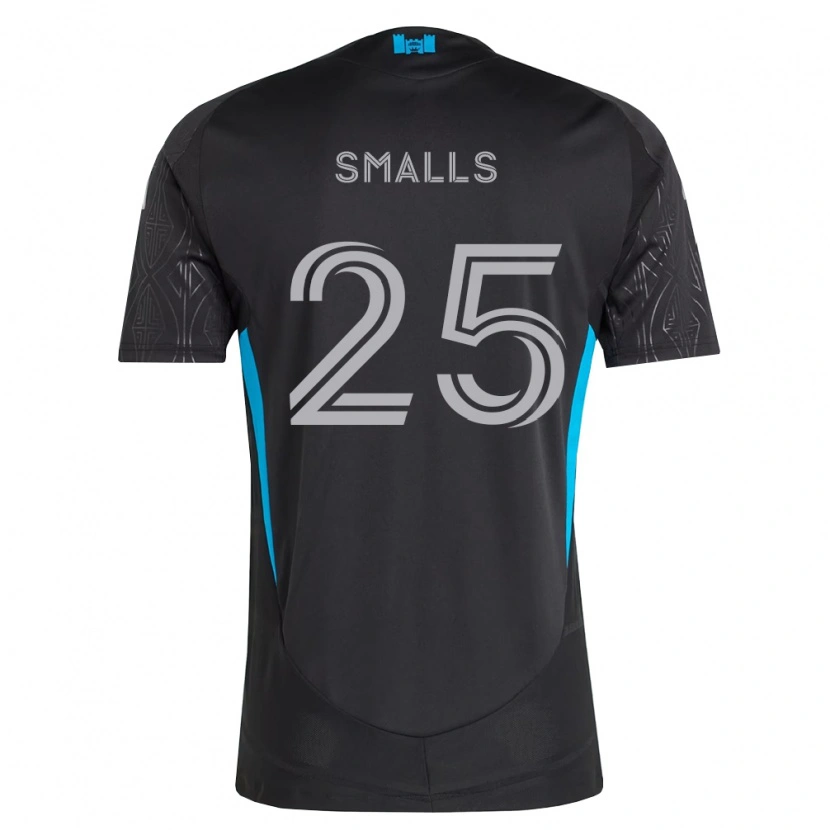 Danxen Bambino Maglia Tyger Smalls #25 Nero Bianco Azzurro Kit Gara Away 2026/27 Maglietta