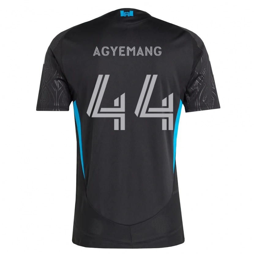 Danxen Bambino Maglia Morrison Agyemang #44 Nero Bianco Azzurro Kit Gara Away 2026/27 Maglietta