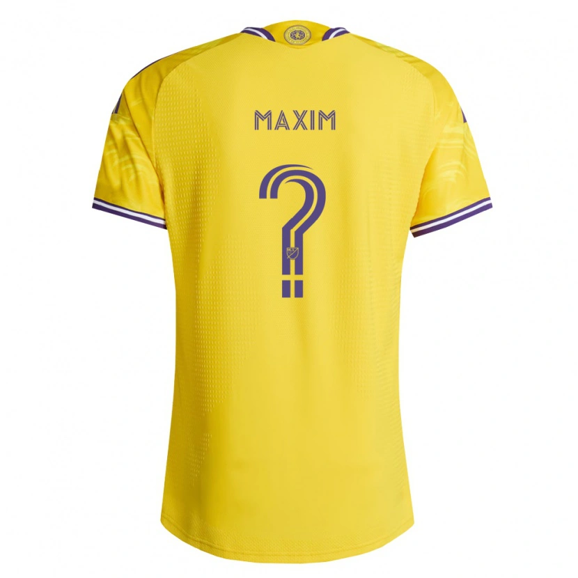 Danxen Bambino Maglia Luca Maxim #0 Viola Giallo Kit Gara Away 2026/27 Maglietta