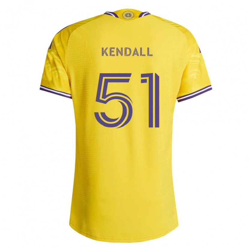 Danxen Bambino Maglia Brady Kendall #51 Viola Giallo Kit Gara Away 2026/27 Maglietta