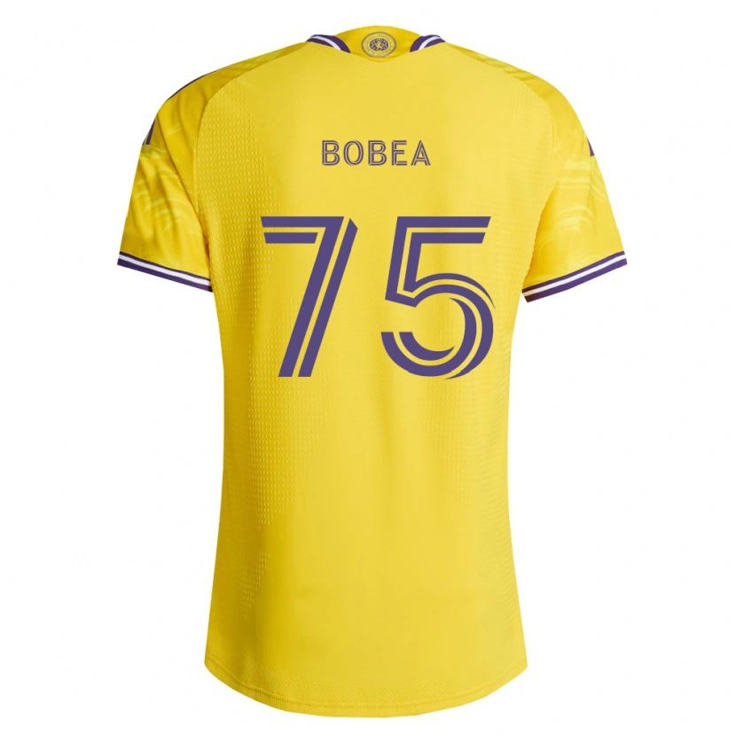 Danxen Bambino Maglia Nicolás Bobea #75 Viola Giallo Kit Gara Away 2026/27 Maglietta