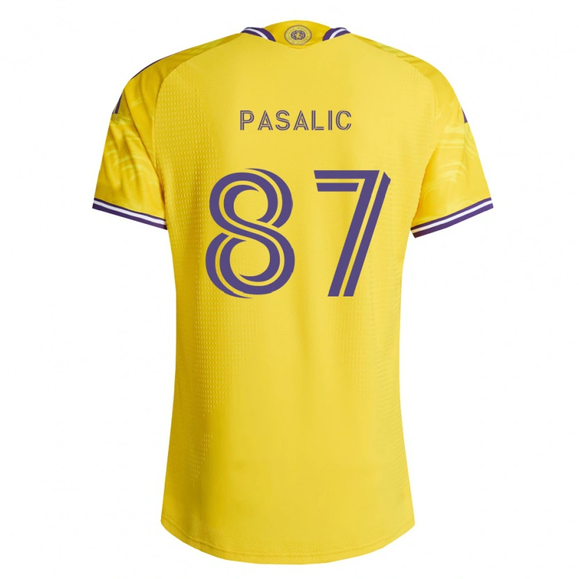 Danxen Bambino Maglia Marco Pašalić #87 Viola Giallo Kit Gara Away 2026/27 Maglietta