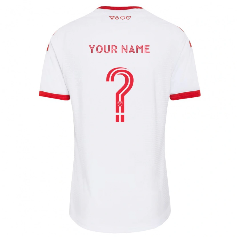 Danxen Bambino Maglia Il Tuo Nome #0 Bianco Rosso Nero Kit Gara Away 2026/27 Maglietta