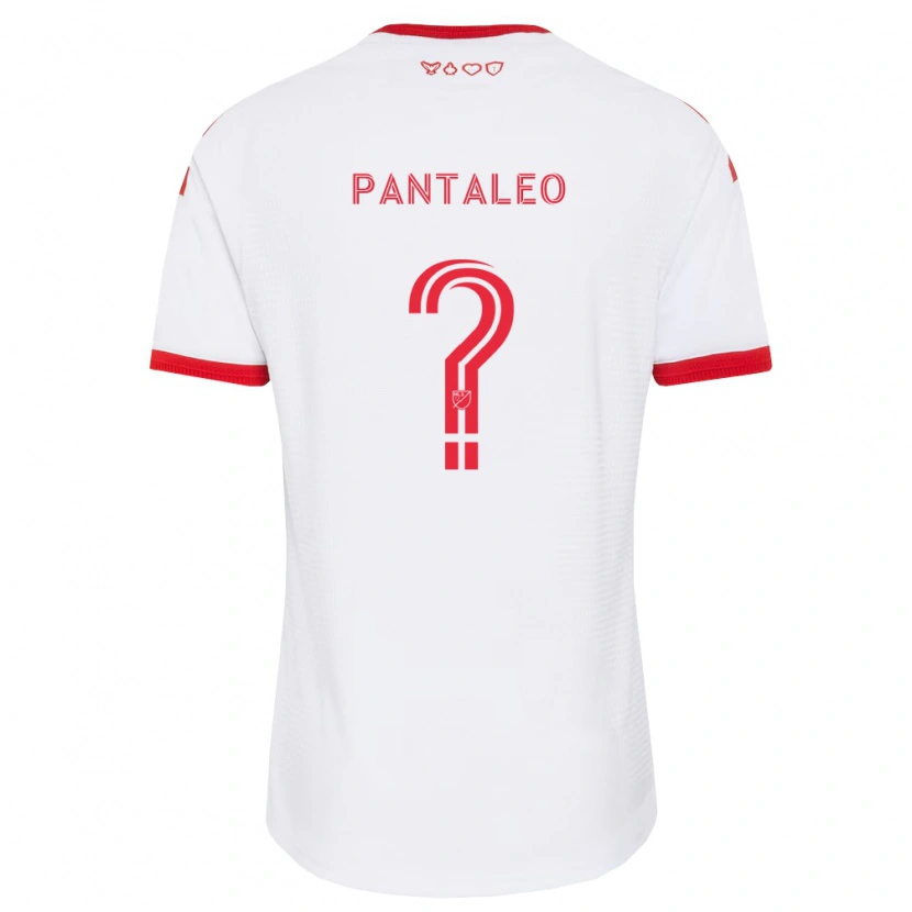 Danxen Bambino Maglia Adamo Pantaleo #0 Bianco Rosso Nero Kit Gara Away 2026/27 Maglietta