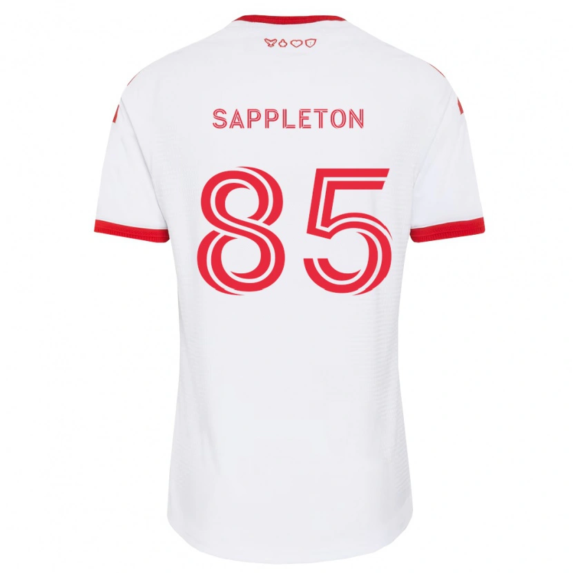 Danxen Bambino Maglia Spencer Sappleton #85 Bianco Rosso Nero Kit Gara Away 2026/27 Maglietta