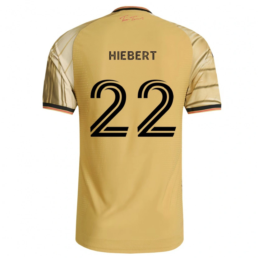 Danxen Bambino Maglia Kyle Hiebert #22 Marrone Giallo Nero Kit Gara Away 2026/27 Maglietta