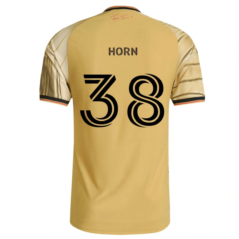 Danxen Bambino Maglia Jannes Horn #38 Marrone Giallo Nero Kit Gara Away 2026/27 Maglietta