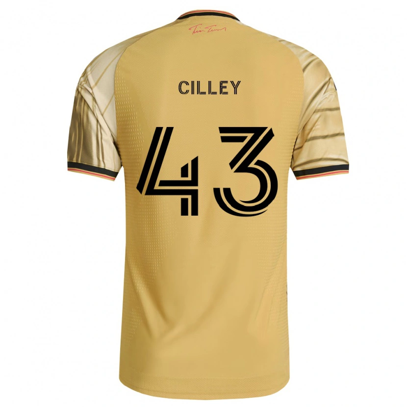 Danxen Bambino Maglia Cam Cilley #43 Marrone Giallo Nero Kit Gara Away 2026/27 Maglietta