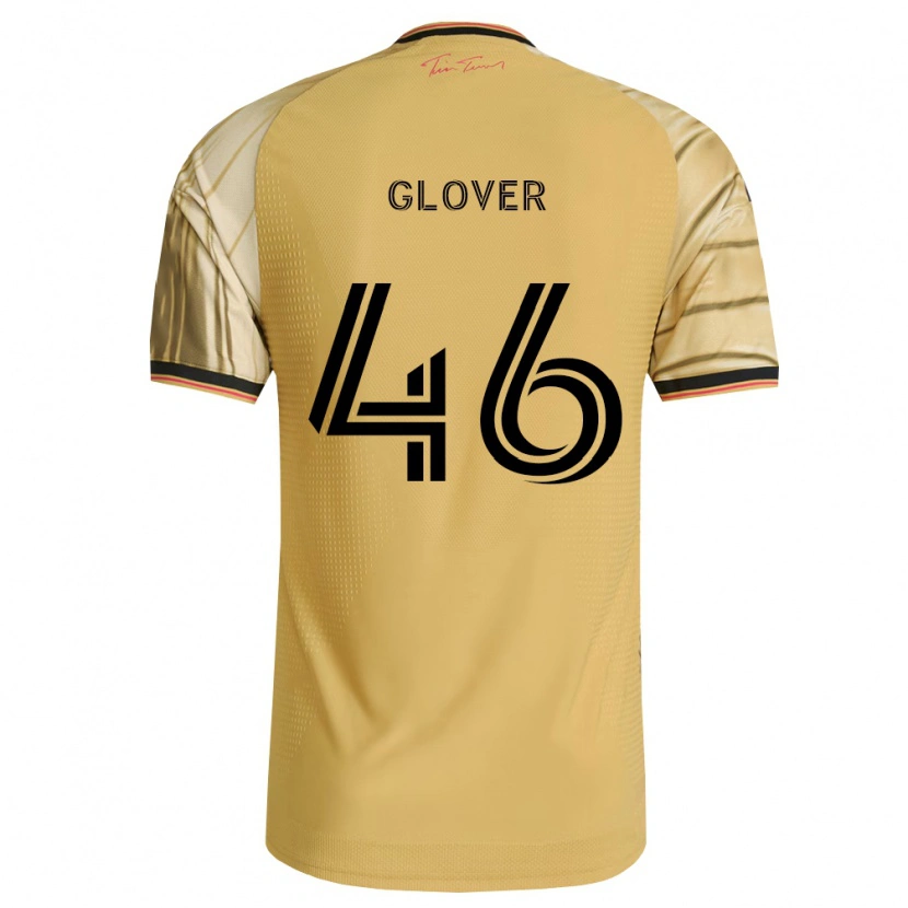 Danxen Bambino Maglia Caden Glover #46 Marrone Giallo Nero Kit Gara Away 2026/27 Maglietta