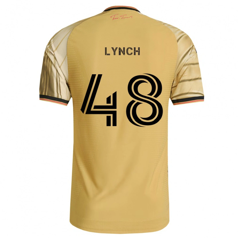 Danxen Bambino Maglia Riley Lynch #48 Marrone Giallo Nero Kit Gara Away 2026/27 Maglietta