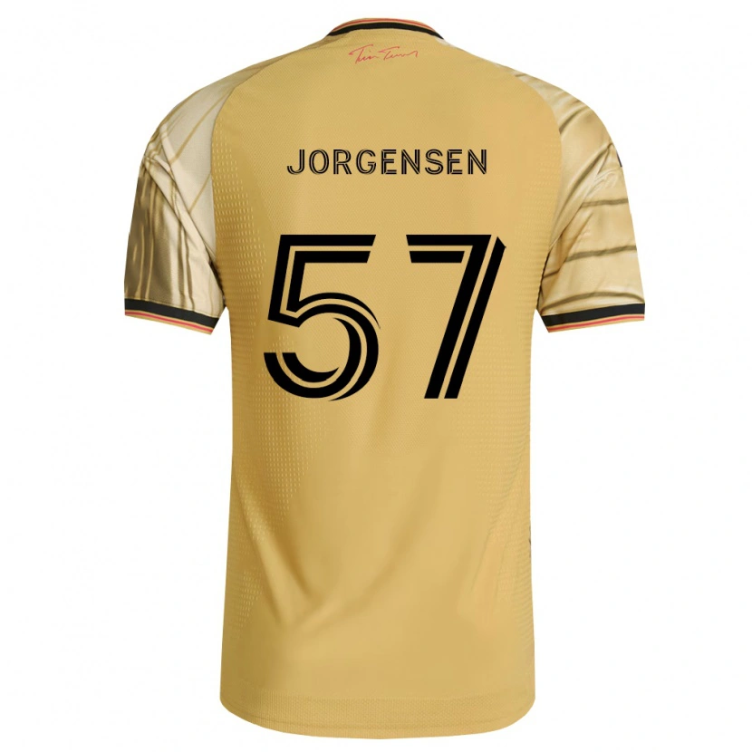 Danxen Bambino Maglia Owen Jorgensen #57 Marrone Giallo Nero Kit Gara Away 2026/27 Maglietta